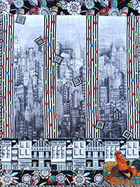 Quilt art collage